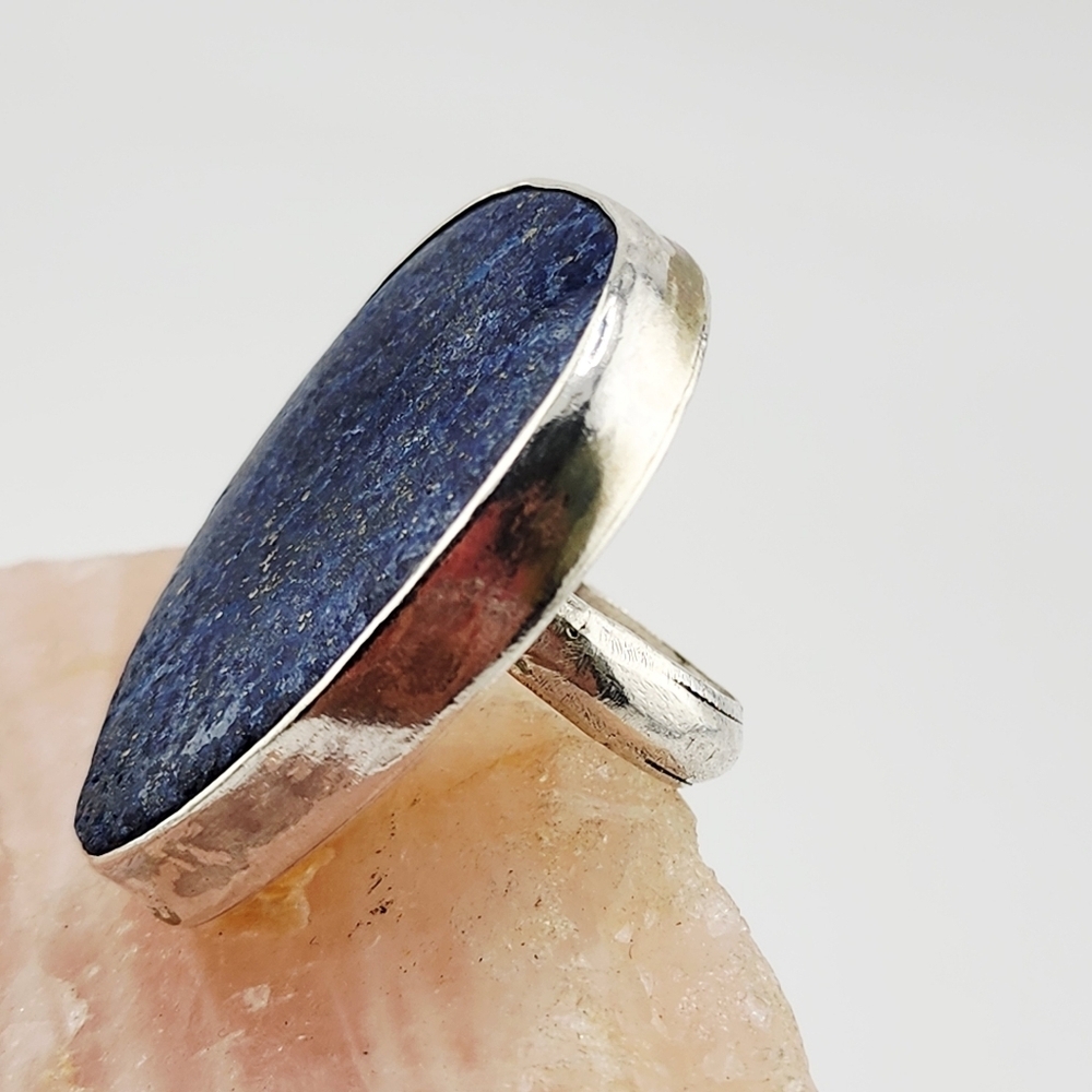 LAPIS LAZULI HANDMADE RING Sz 7 - Picture 8 of 12